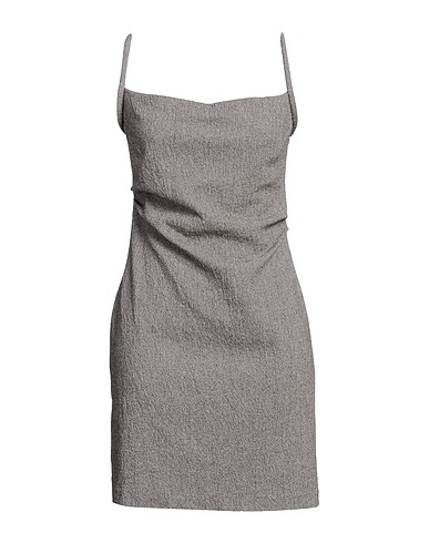 NANUSHKA Short dress Khaki 60% Cotton, 27% Polyester, 9% Polyamide, 4% Elastane
