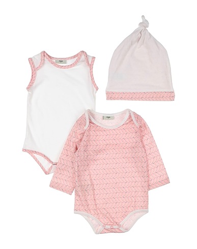 FENDI Baby accessories set Light pink 100% Cotton