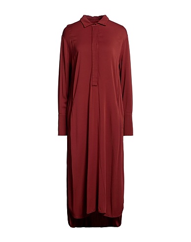 ALESSIA SANTI Long dress Brick red 97% Viscose, 3% Elastane