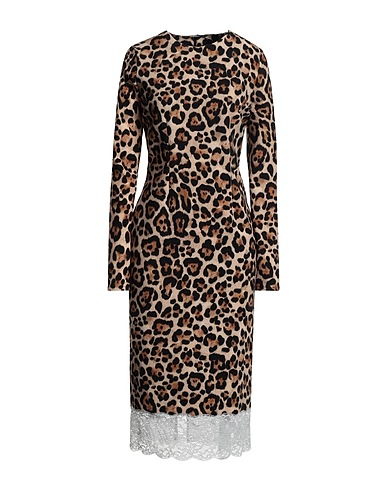 BLUMARINE Midi dress Beige 92% Polyester, 8% Elastane