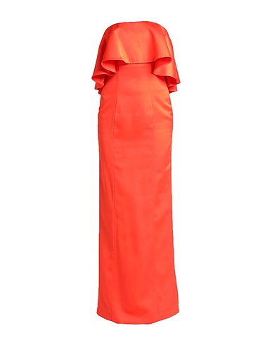 ZAC ZAC POSEN Long dress Tomato red 65% Triacetate, 35% Polyester