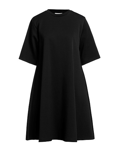 GESTUZ Midi dress Black 75% Cotton, 20% Polyester, 5% Elastane