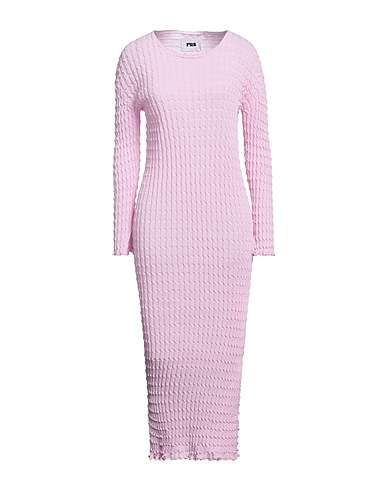 RUS Vestito midi Rosa 82% Cotone, 18% Poliammide