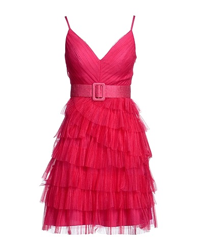 SOLOGIOIE Short dress Fuchsia 100% Polyester