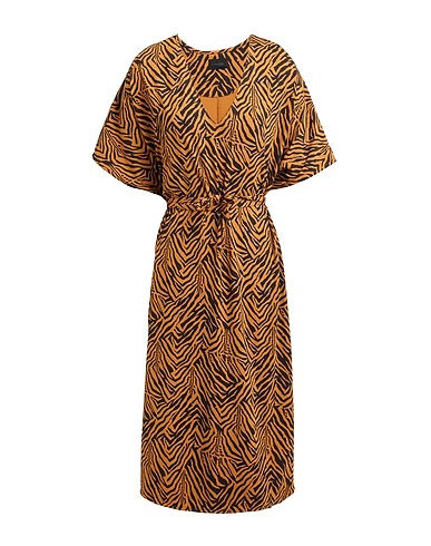 FISICO Short dress Brown 87% Polyamide, 13% Elastane