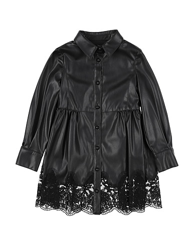 ERMANNO SCERVINO JUNIOR Vestito Nero 50% Poliestere, 50% Poliuretano, Cotone, Poliammide