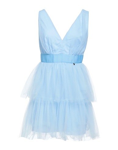 BLUGIRL Short dress Sky blue 100% Polyamide