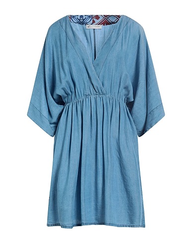 CAFèNOIR Short dress Light blue 88% Tencel™, 12% Viscose