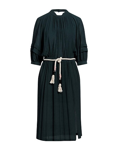 SESSUN Midi dress Dark green 82% Viscose, 18% Polyamide