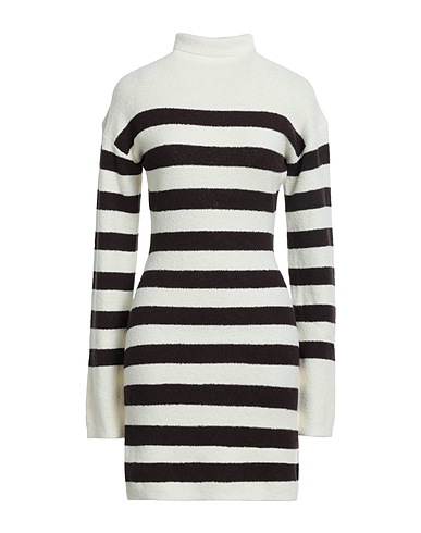 NANUSHKA Sheath dress Ivory 73% Cotton, 27% Polyamide