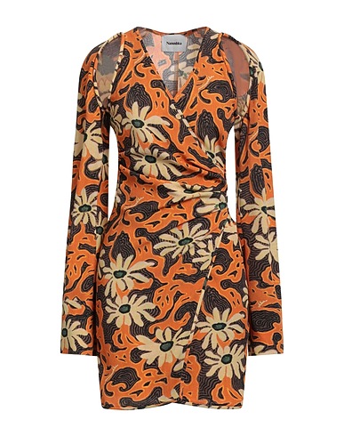 NANUSHKA Sheath dress Orange 100% Viscose