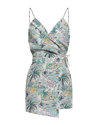 SESSUN Short dress Sky blue 100% Silk