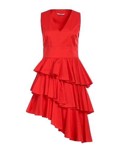 GAUDÌ Vestito corto Rosso 66% Cotone, 31% Poliammide, 3% Elastan