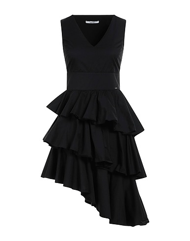 GAUDÌ ミニワンピース・ドレス ブラック コットン 66% / ナイロン 31% / ポリウレタン 3%