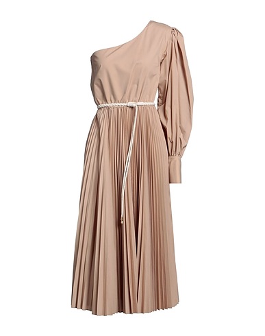 FEDERICA TOSI Vestito lungo Beige 65% Poliestere, 35% Cotone