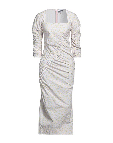 GANNI Midi dress Light pink 100% Organic cotton