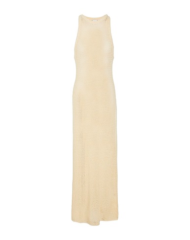 8 by YOOX Vestido de tubo ORGANIC COTTON OPEN WORK LONG DRESS
 Hueso 100% Algodón orgánico