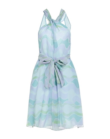 EMPORIO ARMANI Short dress Sky blue 100% Silk