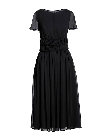 EMPORIO ARMANI ひざ丈ワンピース ブラック ポリエステル 100%