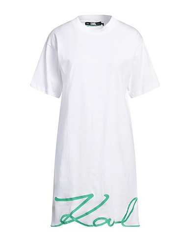 KARL LAGERFELD Vestito corto Bianco 100% Cotone organico