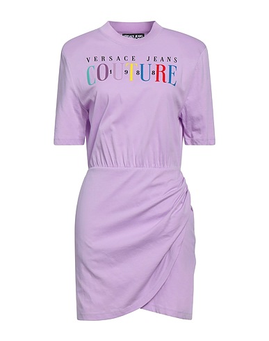 VERSACE JEANS COUTURE Sheath dress Lilac 100% Cotton