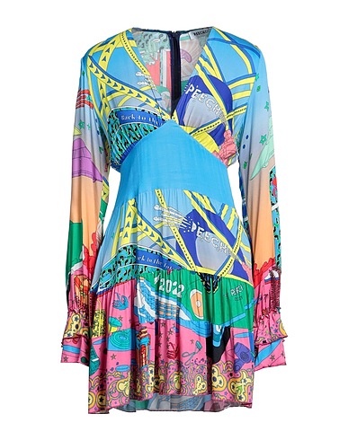 PEECH Vestito corto Azzurro 100% Viscosa