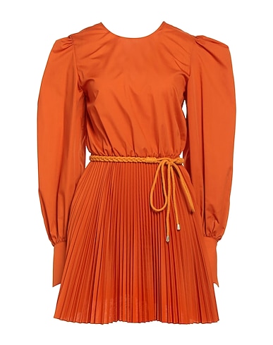 FEDERICA TOSI Short dress Rust 65% Polyester, 35% Cotton