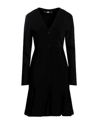 KARL LAGERFELD Shirt dress Black 70% Viscose, 26% Polyamide, 4% Elastane