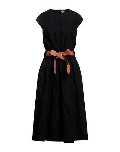LOEWE Midi dress Black 72% Wool, 23% Cotton, 5% Metallic fiber