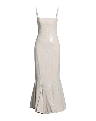 GIUSEPPE DI MORABITO Long dress Beige 70% Viscose, 30% Linen