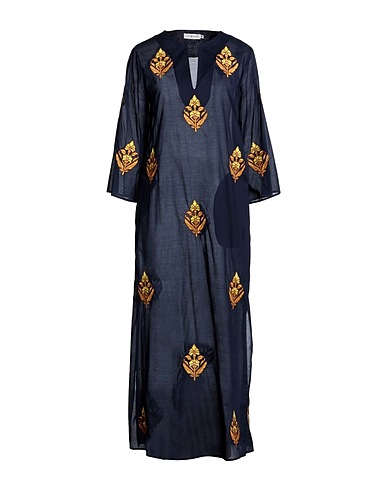 TORY BURCH Long dress Navy blue 100% Cotton
