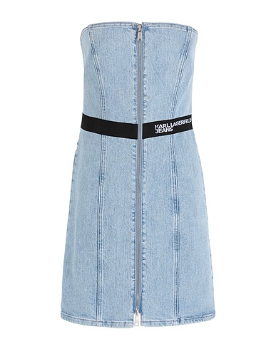 KARL LAGERFELD JEANS Denim dress KLJ ZIP FRONT DENIM DRESS
 Blue 99% Cotton, 1% Elastane