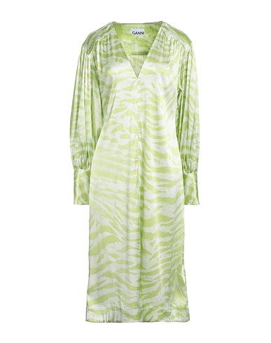 GANNI Elegant dress Acid green 92% Organic silk, 8% Elastane