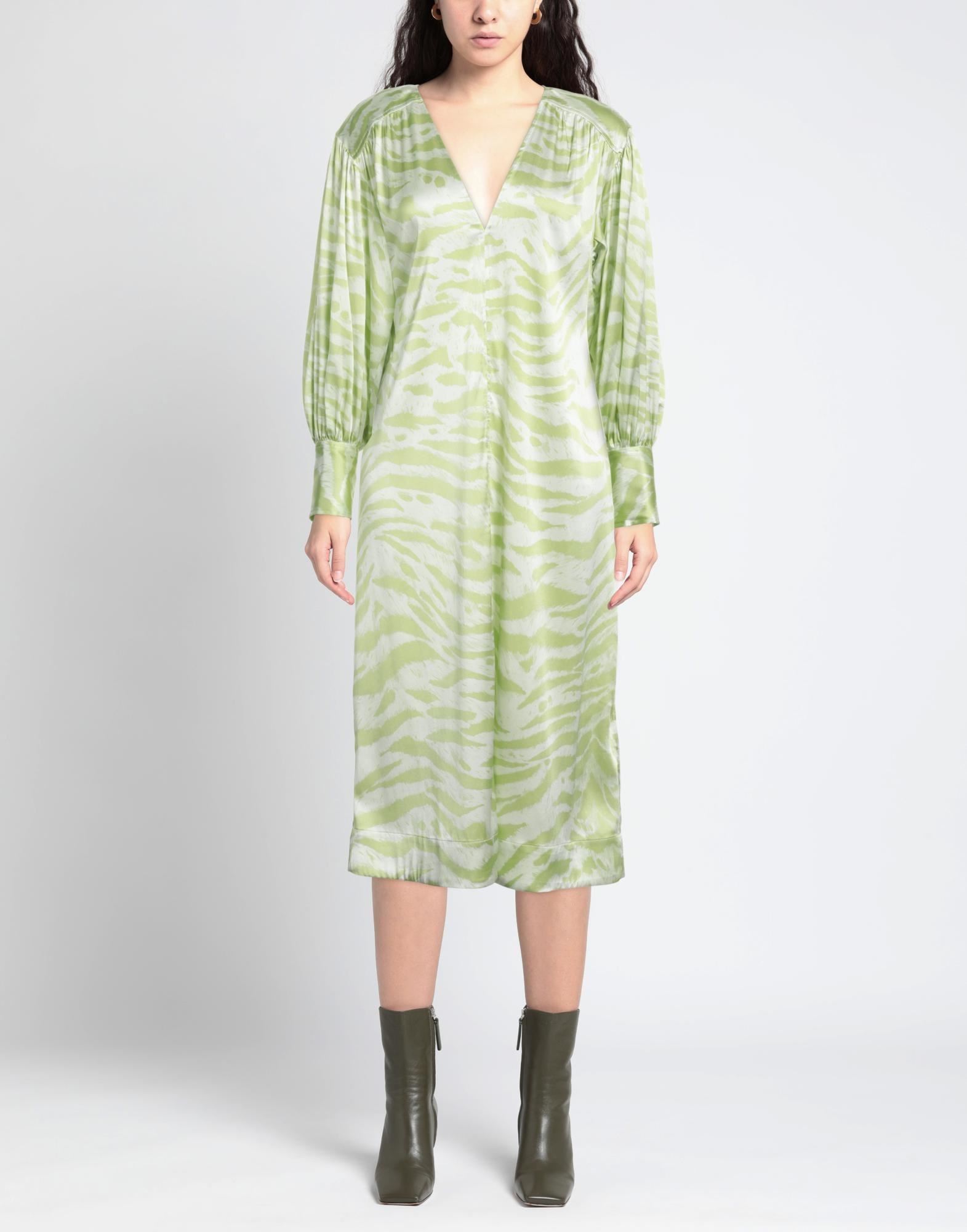 GANNI ワンピース＆ドレス | ひざ丈ワンピース ライムグリーン