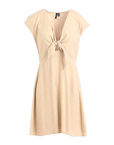 VERO MODA Minivestido Arena 55% Viscosa EcoVero™, 45% Lino