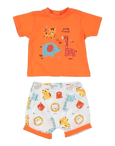 CHICCO Baby co-ord  Orange 100% Cotton