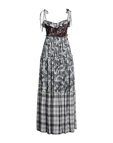 AMEN Long dress Black 98% Viscose, 2% Metal, Silk