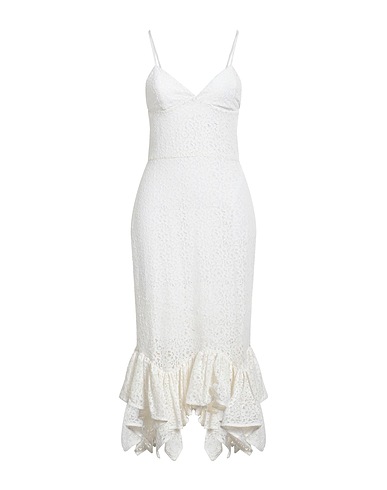 AMEN Midi dress Off white 80% Cotton, 20% Polyamide