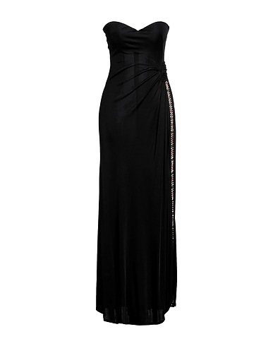 AMEN Long dress Black 100% Viscose, Polyamide, Elastane