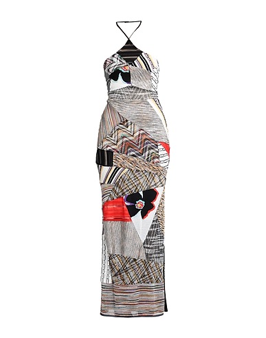 MISSONI Long dress Ivory 61% Viscose, 28% Cotton, 5% Wool, 3% Polyamide, 3% Linen