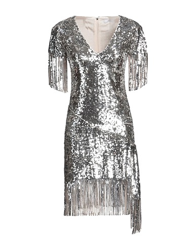 RELISH Midi dress Silver 97% Polyester, 3% Elastane