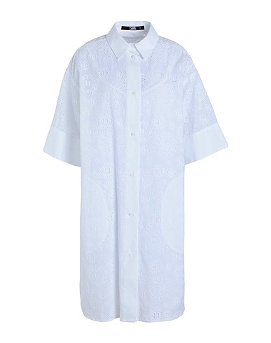 KARL LAGERFELD Office dress White 100% Cotton
