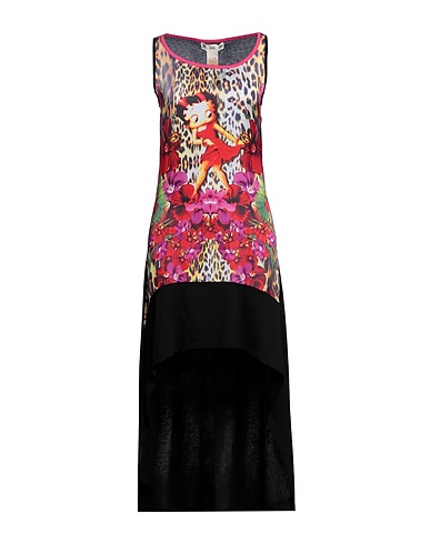 PLUMS Vestito midi Nero 100% Poliestere