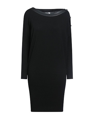 LIU •JO Short dress Black 62% Viscose, 38% Polyester, Polyurethane resin