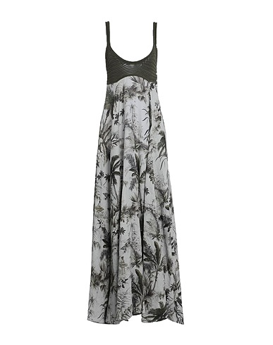 ALANUI Midi dress Light grey 100% Linen, Cotton