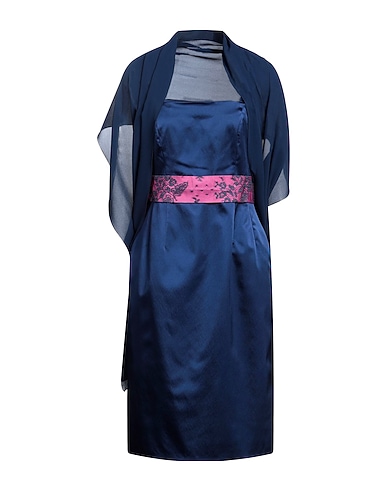 TILÚ Midi dress Blue 56% Acetate, 38% Polyamide, 6% Elastane