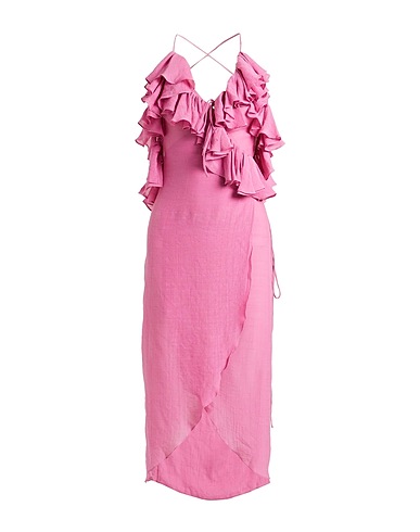 JUAN CARLOS OBANDO Midi dress Pink 65% Cotton, 35% Rayon