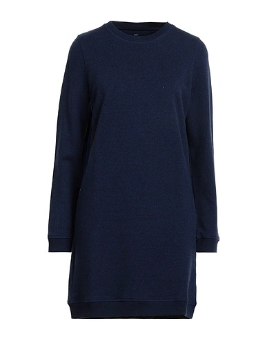 MP MASSIMO PIOMBO Short dress Navy blue 85% Organic cotton, 15% Polyester