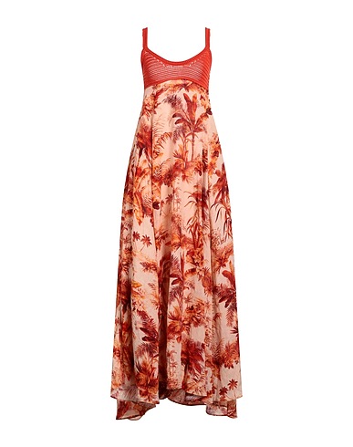 ALANUI Long dress Orange 100% Linen, Cotton