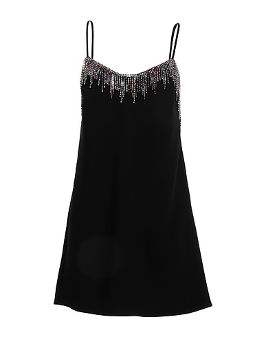 PINKO Short dress Black 100% Polyester, Brass, Crystal